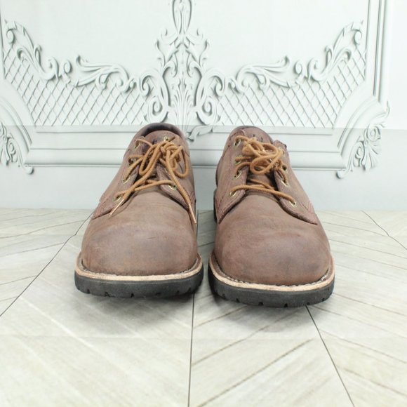 LL BEAN Bucksport Brown Leather Plain Toe Waterproof Work Shoe Size 10 M - Picture 4 of 9